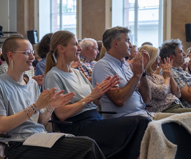 Publikum nach einem der Expertenimpulse beim Event Rohdiamant Zuversicht